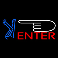Strip Girl Enter Logo Enseigne Néon