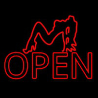 Strip Girl Open Enseigne Néon