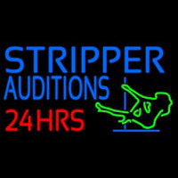 Stripper Audition 24 Hrs Logo Enseigne Néon