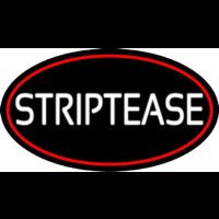 Striptease With Red Border Enseigne Néon