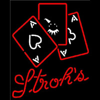 Strohs Ace And Poker Beer Sign Enseigne Néon