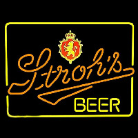 Strohs Lighted Beer Sign Enseigne Néon