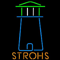 Strohs Lighthouse Art Beer Sign Enseigne Néon