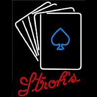 Strohs Poker Cards Beer Sign Enseigne Néon