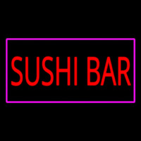 Sushi Bar Rectangle Pink Enseigne Néon