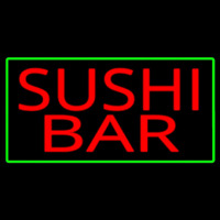 Sushi Bar With Green Border Enseigne Néon