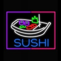 Sushi Boat Enseigne Néon