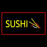 Sushi Rectangle Red Enseigne Néon