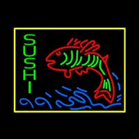 Sushi With Fish Logo Enseigne Néon