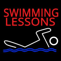 Swimming Lessons Enseigne Néon