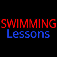 Swimming Lessons Enseigne Néon