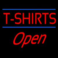 T Shirts Blue Lines Open Enseigne Néon