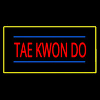 Tae Kwon Do Rectangle Yellow Enseigne Néon