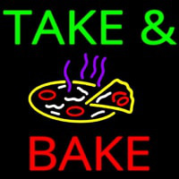 Take And Bake Pizza Logo Enseigne Néon