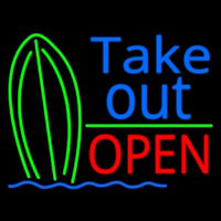 Take Out Bar Open 1 Enseigne Néon