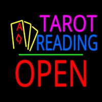 Tarot Reading Open Block Green Line Enseigne Néon