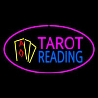 Tarot Reading Pink Oval Enseigne Néon