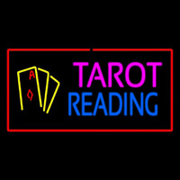 Tarot Reading Red Rectangle Enseigne Néon