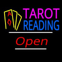 Tarot Reading Yellow Line Open Enseigne Néon