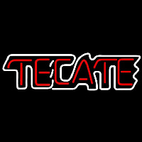 Tecate White Border Beer Sign Enseigne Néon