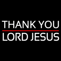 Thank You Lord Jesus With Line Enseigne Néon
