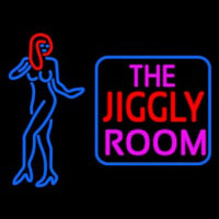 The Jiggly Room With Girl Logo Enseigne Néon