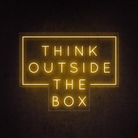 Think Outside The Box Enseigne Néon