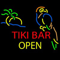 Tiki Bar Open Enseigne Néon