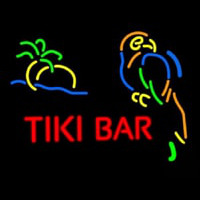 Tiki Bar With Parrot Enseigne Néon