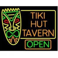 Tiki Hut Tavern Bar Enseigne Néon