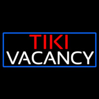 Tiki Vacancy With Blue Border Enseigne Néon