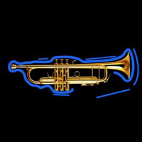 Trumpet Shaped Enseigne Néon
