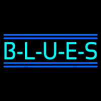 Turquoise Blues Block Enseigne Néon