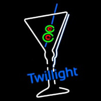 Twilight Martini Glass Bar Enseigne Néon