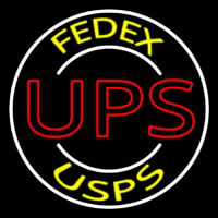 Ups Fede  Usps With Circle Enseigne Néon