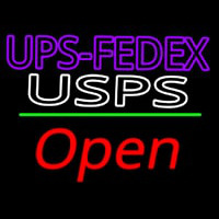 Ups Fede  Usps With Open 2 Enseigne Néon