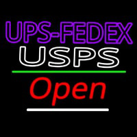 Ups Fede  Usps With Open 3 Enseigne Néon