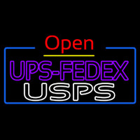 Ups Fede  Usps With Open 4 Enseigne Néon