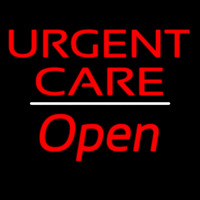 Urgent Care Open White Line Enseigne Néon