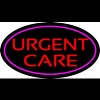 Urgent Care Oval Pink Enseigne Néon