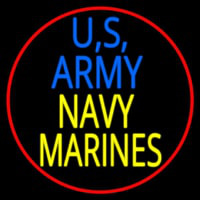 Us Army Navy Marines Enseigne Néon