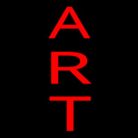 Vertical Red Art 1 Enseigne Néon