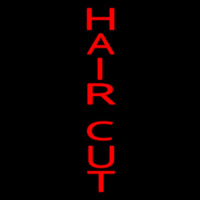Vertical Red Hair Cut Enseigne Néon