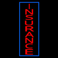 Vertical Red Insurance Blue Border Enseigne Néon