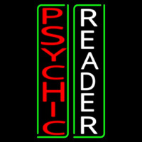 Vertical Red Psychic White Reader Green Border Enseigne Néon