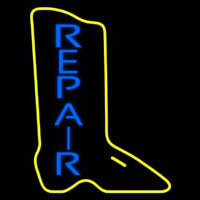 Vertical Shoe Blue Repair Enseigne Néon