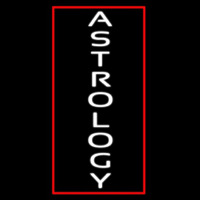 Vertical White Astrology Enseigne Néon