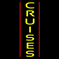 Vertical Yellow Cruises Enseigne Néon