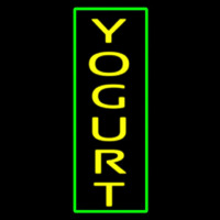 Vertical Yellow Yogurt With Green Border Enseigne Néon
