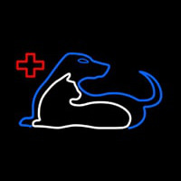 Vet Cat Dog Logo Enseigne Néon